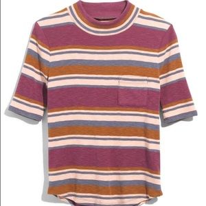 Brand New Mock Neck Shirt Tail Tee from Madewell